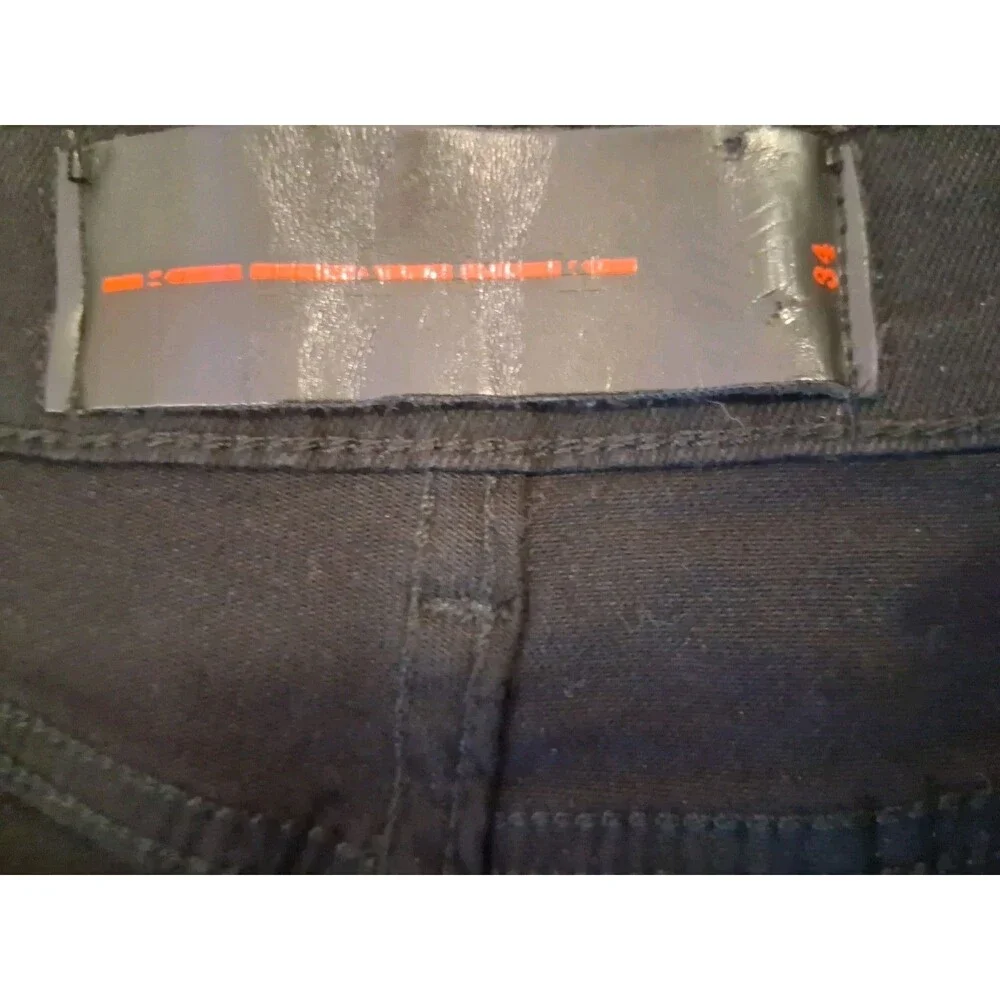 Chris Brown's Pyramid Cut Off Denim Jean Shorts Men's Size 34 Black Raw Hem EUC